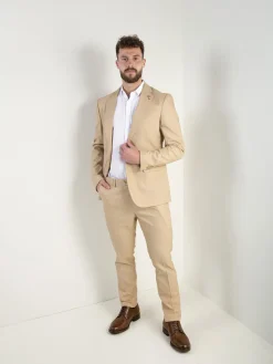 Blazer bege com micro padrão