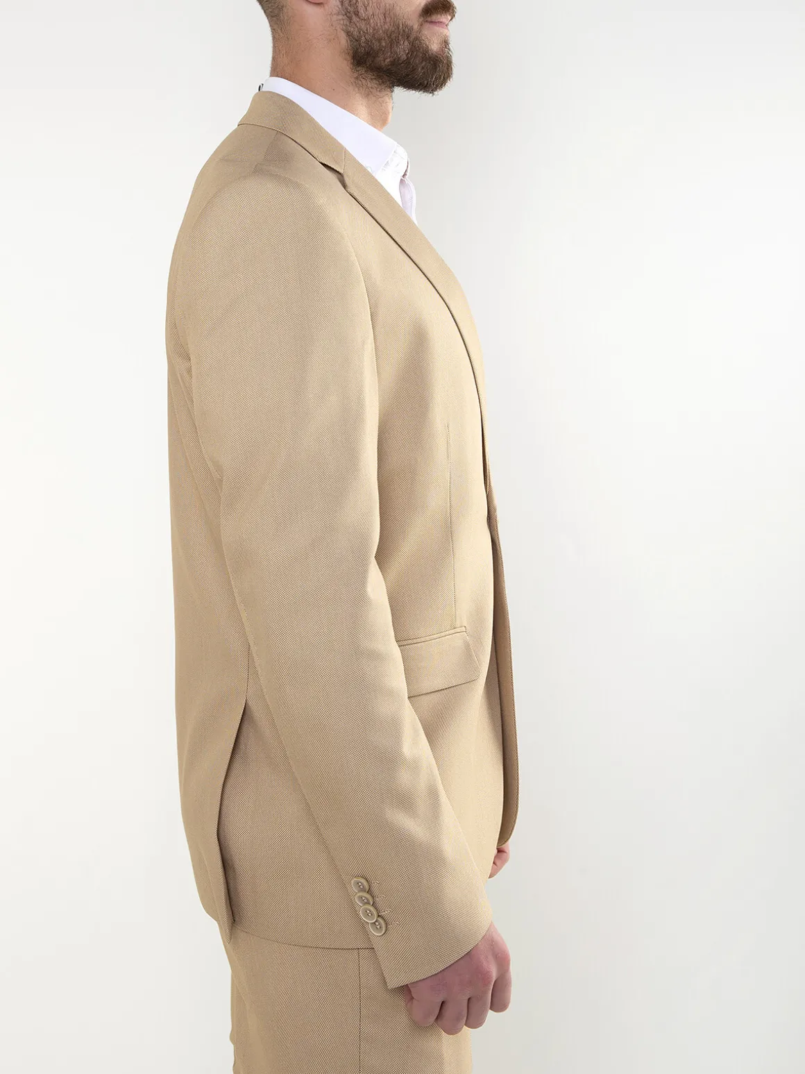 Blazer bege com micro padrão