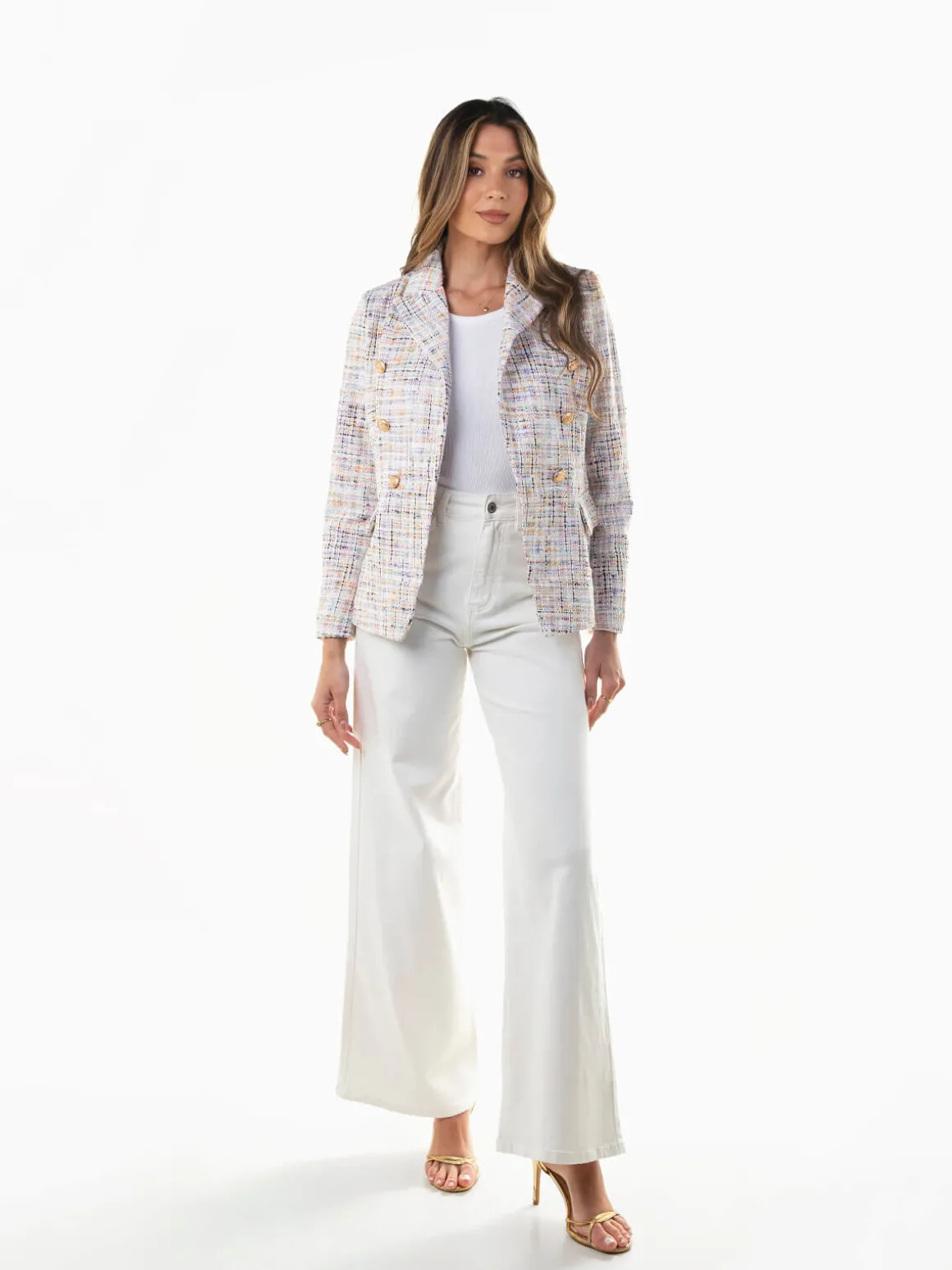 Blazer estruturado pérola