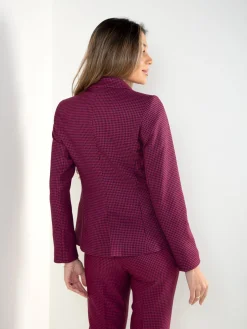 Blazer pied-de-poule estruturado