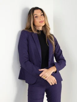 Blazer pied-de-poule estruturado