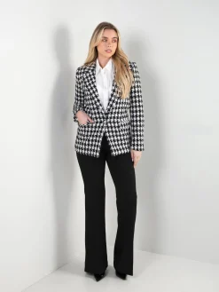 Blazer pied-de-poule estruturado