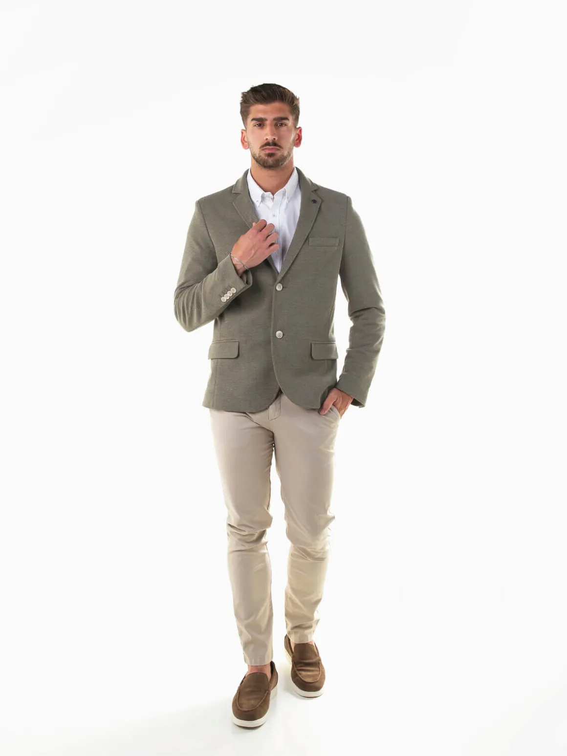 Blazer verde slim fit