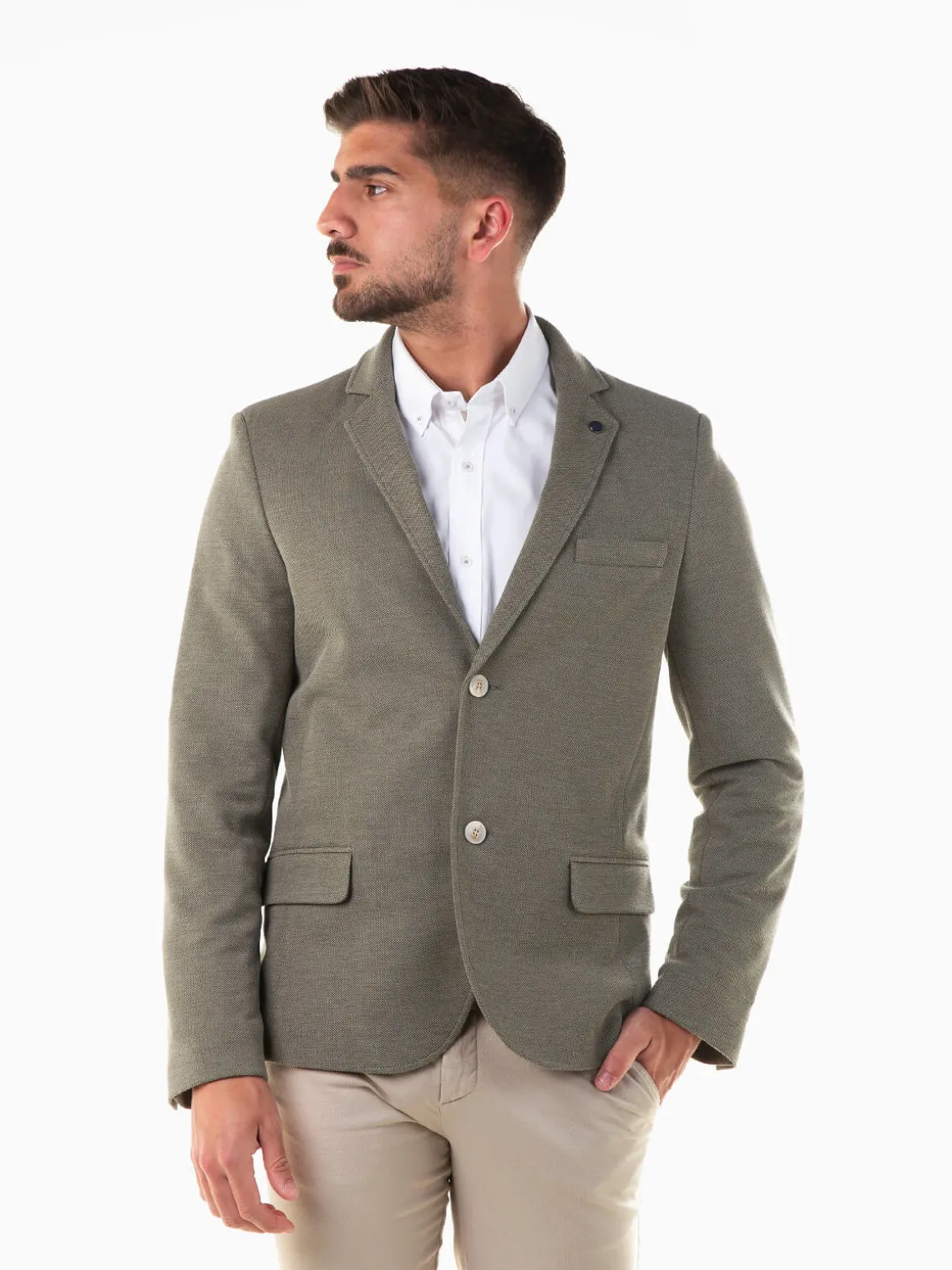 Blazer verde slim fit