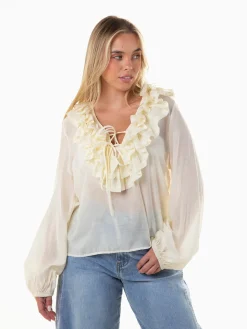 Blusa fluída em algodão e seda