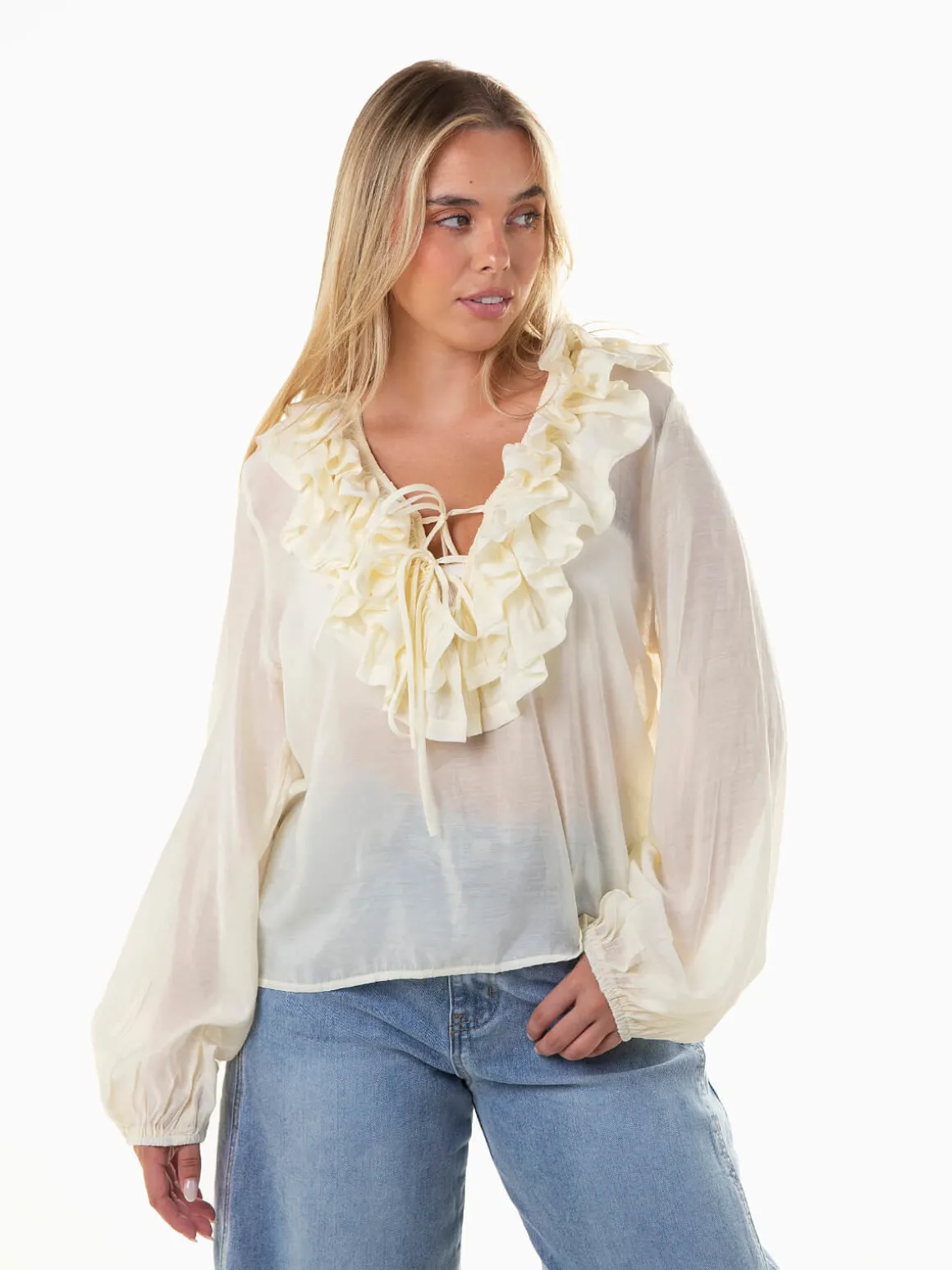 Blusa fluída em algodão e seda