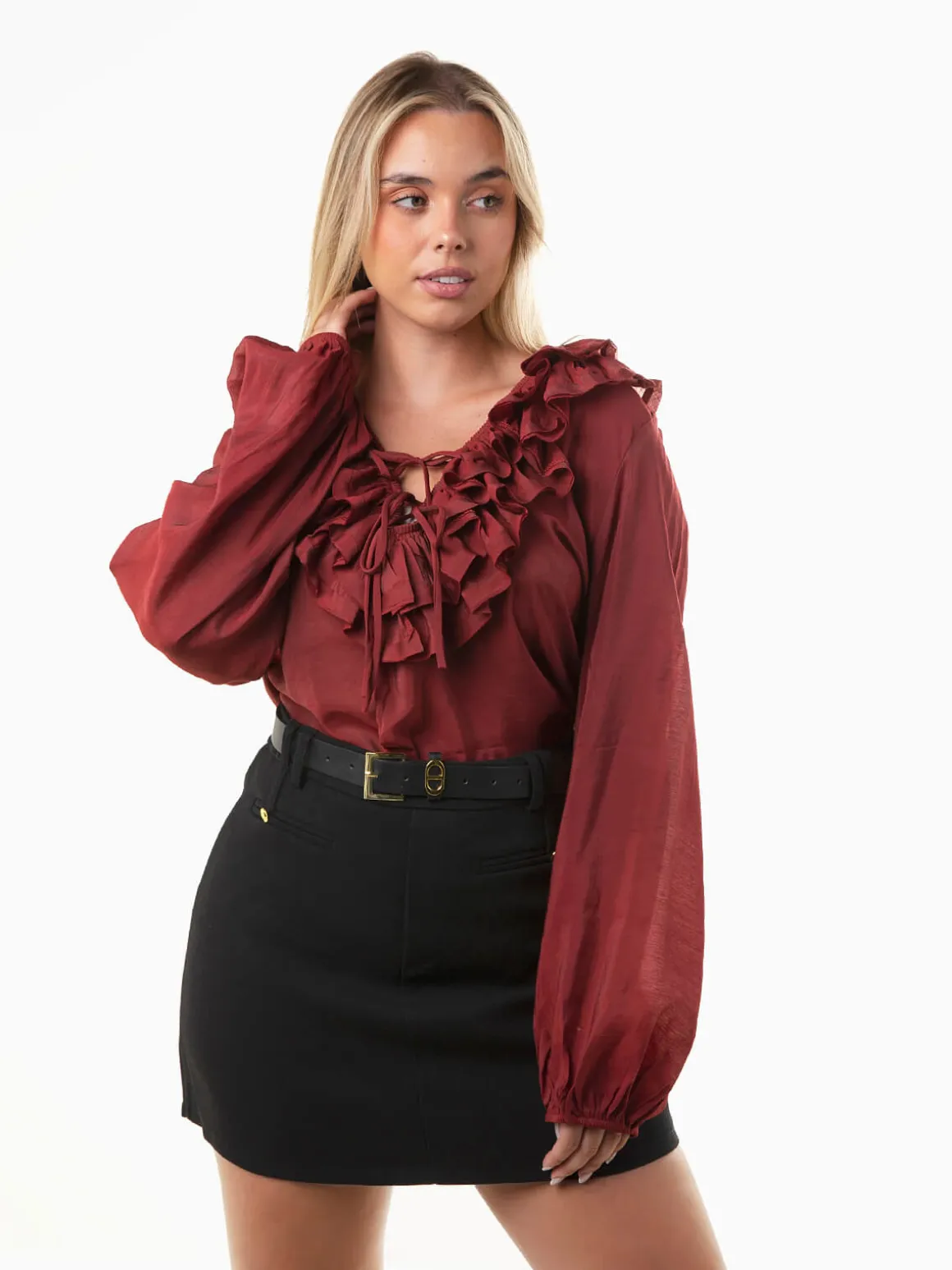 Blusa fluída em algodão e seda