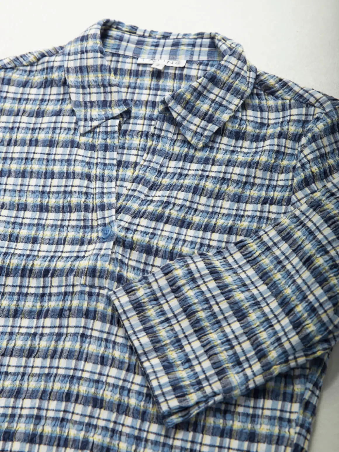 Blusa xadrez manga 3/4