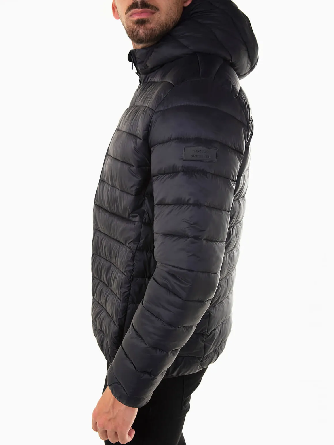 Blusão acolchoado com capuz removível