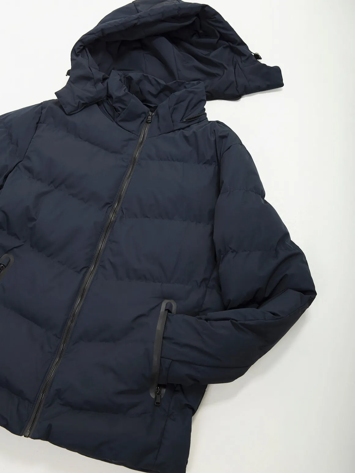 Blusão acolchoado impermeável capuz amovível