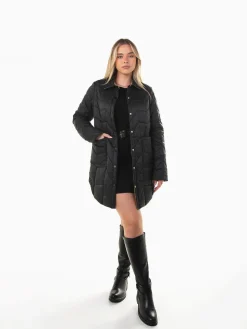 Blusão acolchoado reversível preto