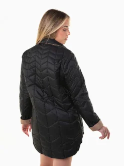 Blusão acolchoado reversível preto