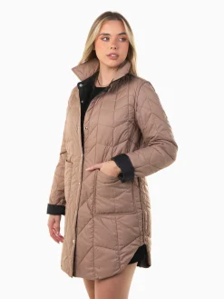 Blusão acolchoado reversível preto