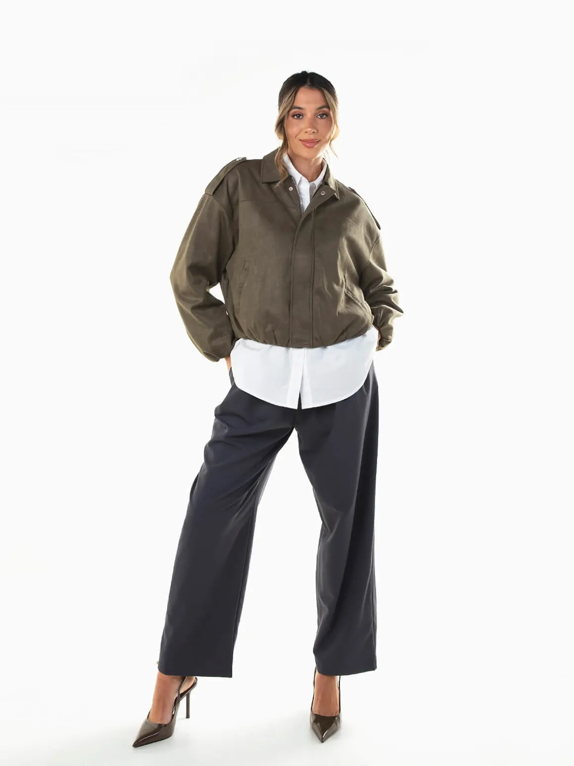 Bomber efeito camurça