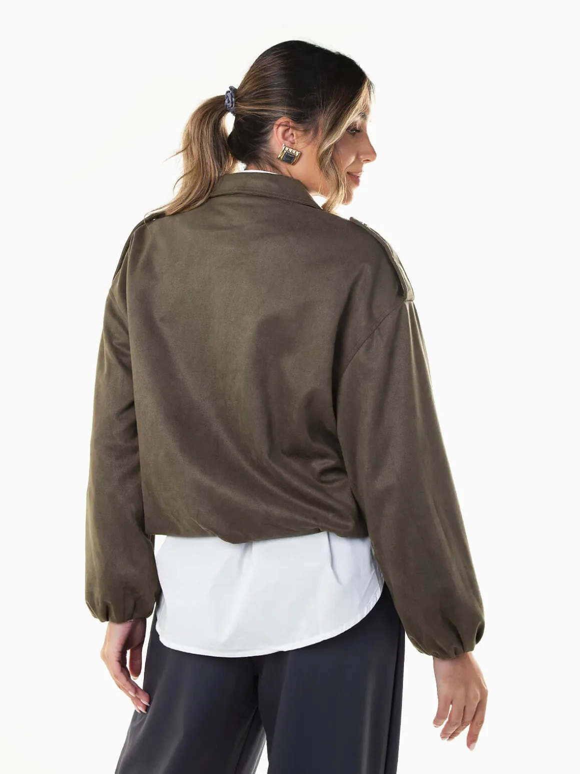 Bomber efeito camurça