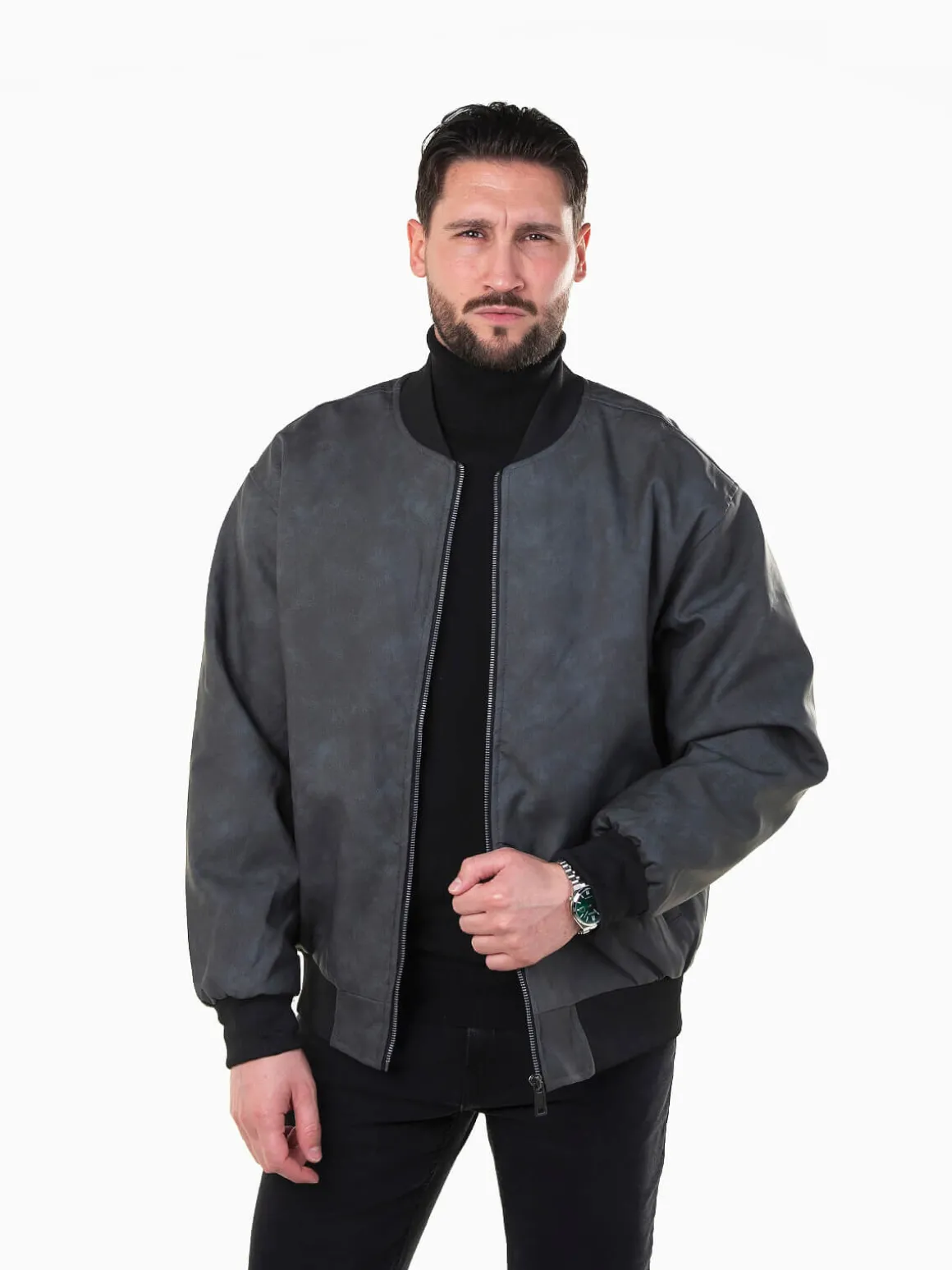 Bomber efeito pele com interior em pelo