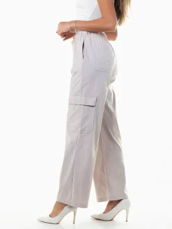 Calças cargo tecido elástico