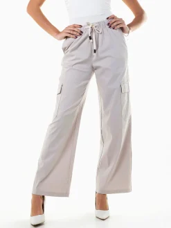 Calças cargo tecido elástico