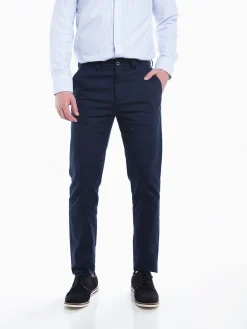 Calças chino azul marinho