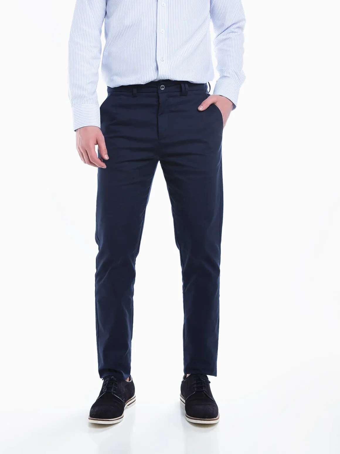 Calças chino azul marinho
