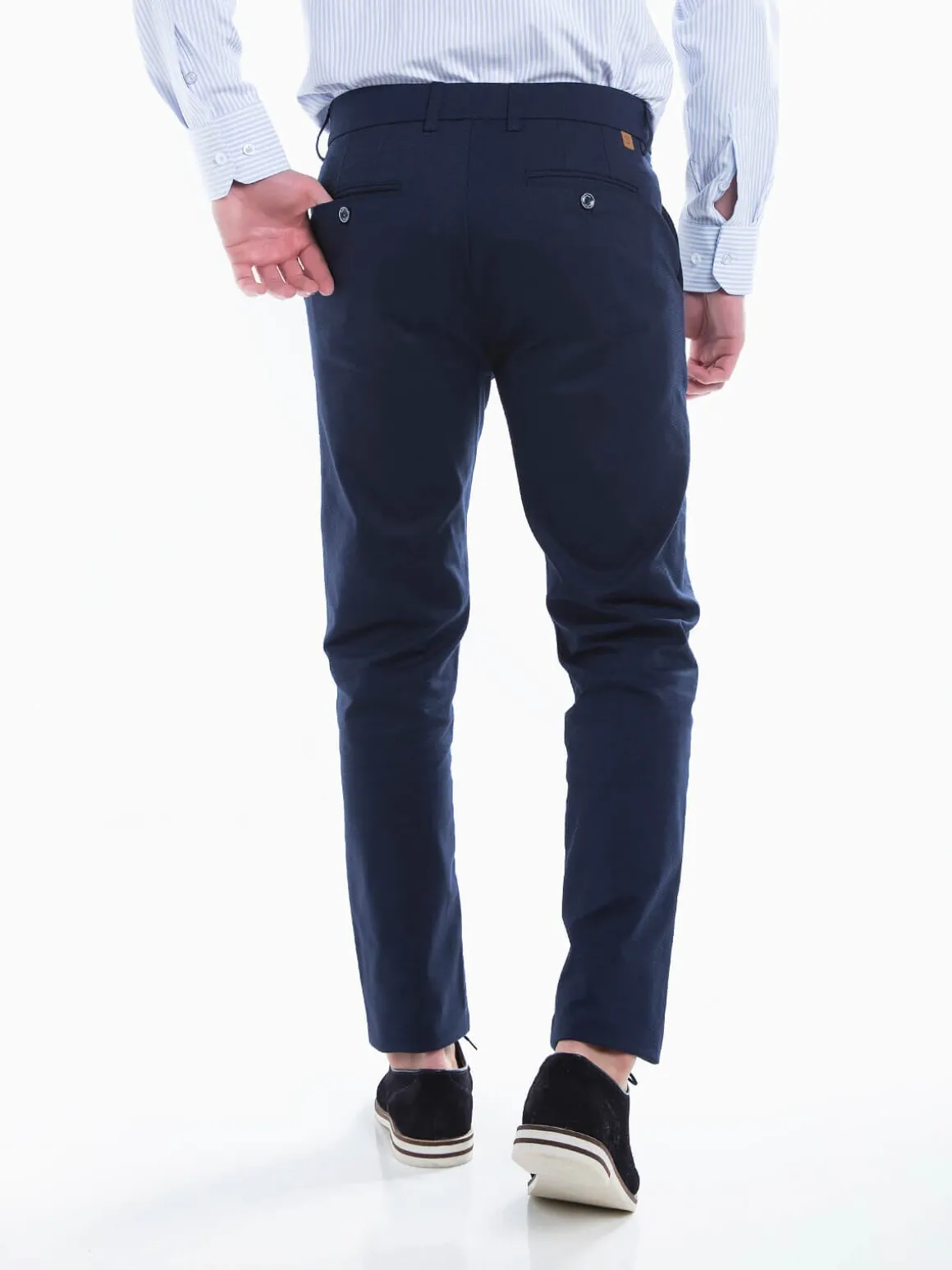 Calças chino azul marinho