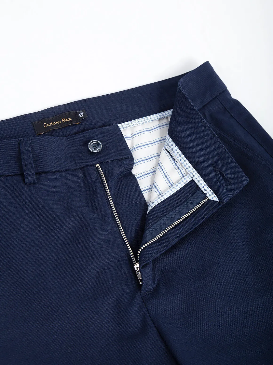 Calças chino azul marinho