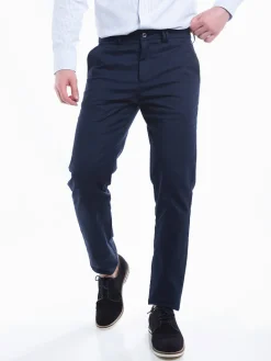 Calças chino azul marinho