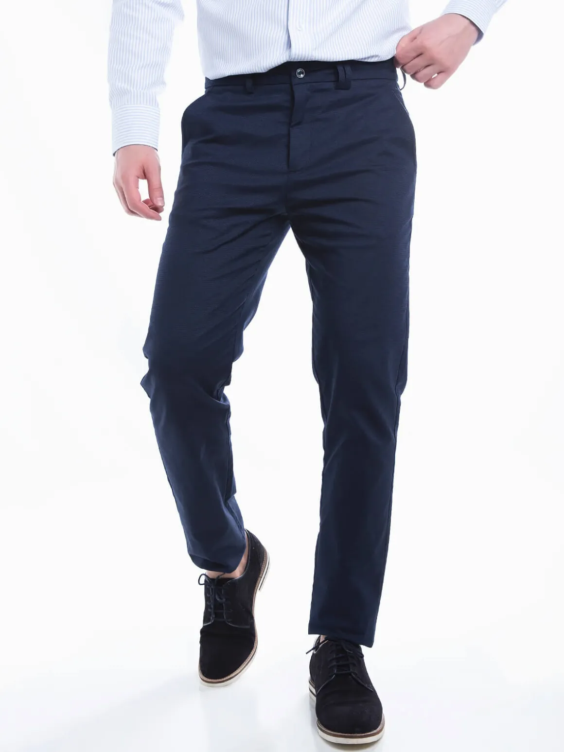 Calças chino azul marinho