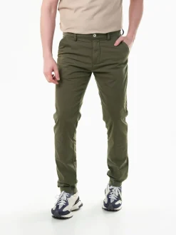 Calças chino em algodão