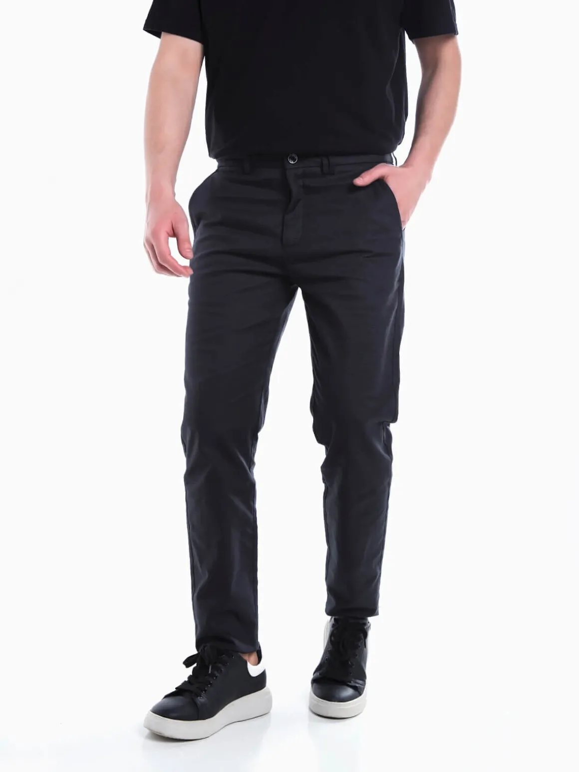 Calças chino pretas