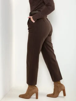 Calças de fazenda com cinto