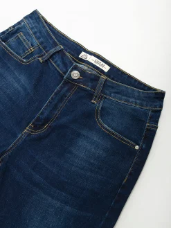 Calças de ganga slim azul escuro