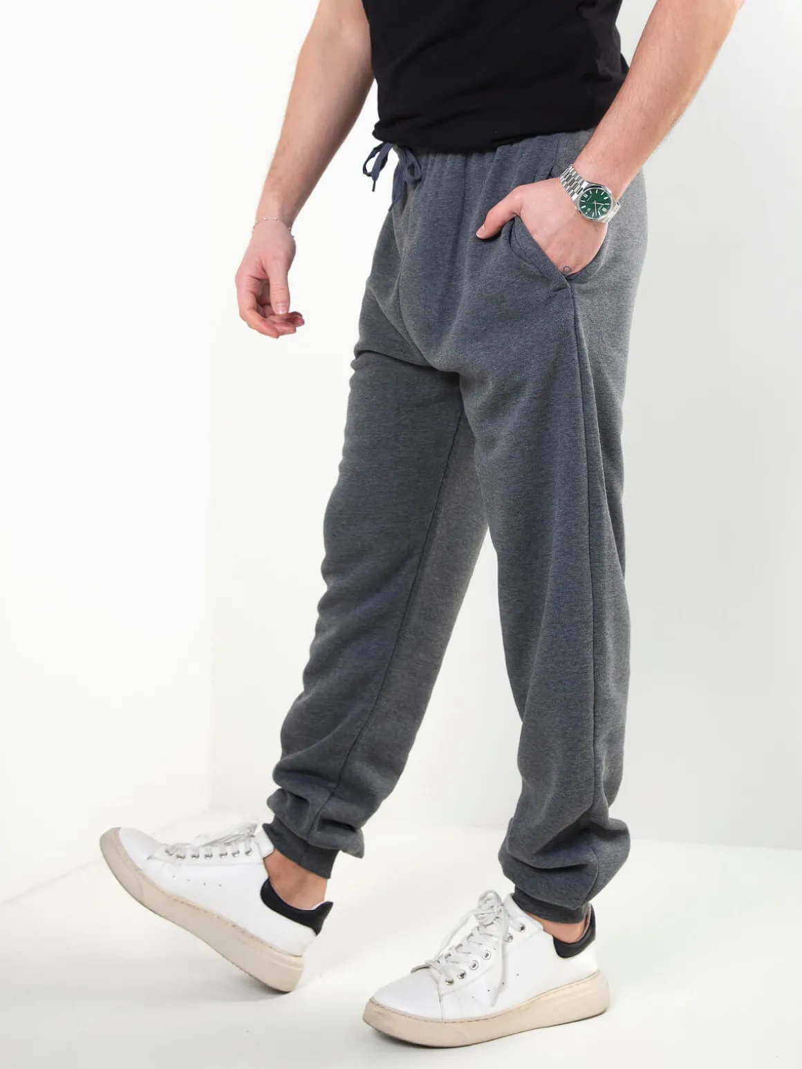 Calças fato treino com interior cardado