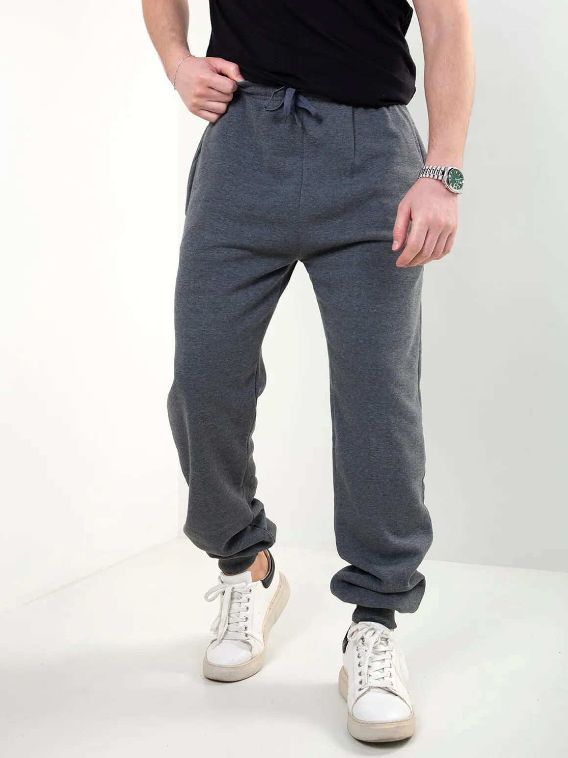 Calças fato treino com interior cardado