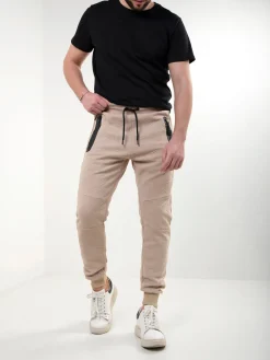 Calças fato treino malha texturizada