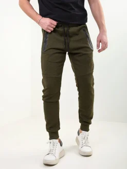 Calças fato treino malha texturizada