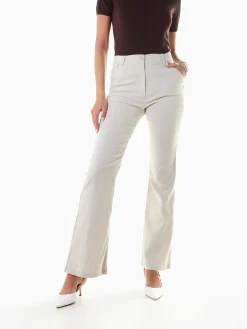 Calças formais de cintura alta