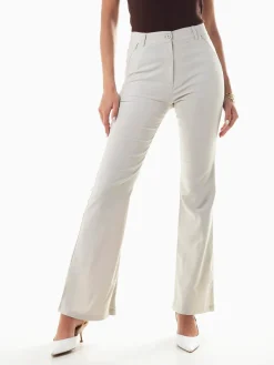 Calças formais de cintura alta