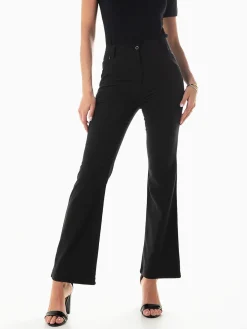 Calças formais de cintura alta