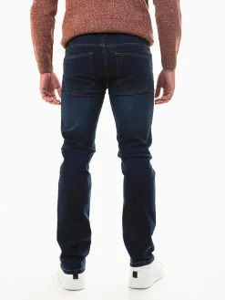 Calças ganga azuis slim fit