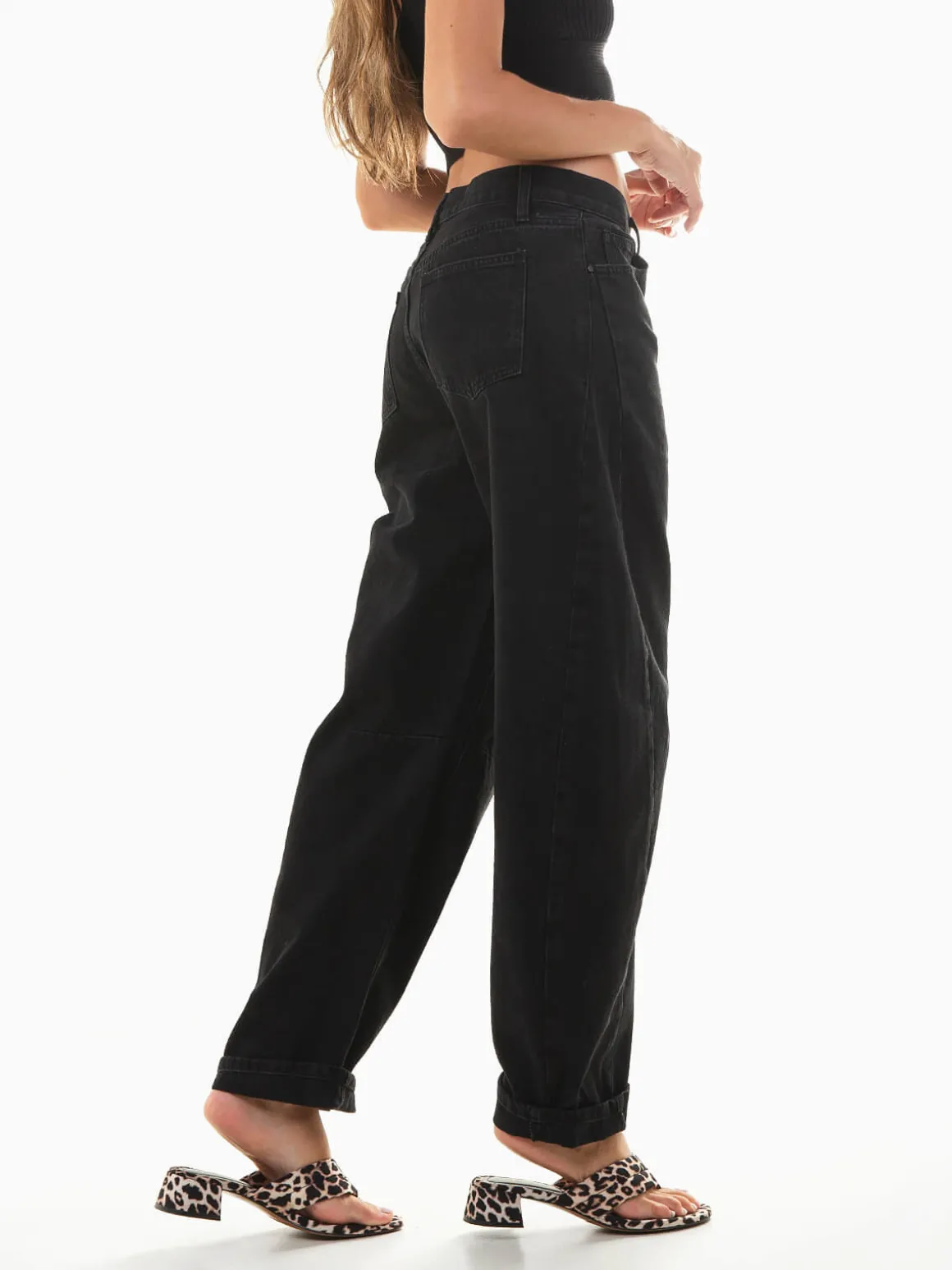 Calças ganga balloon pretas