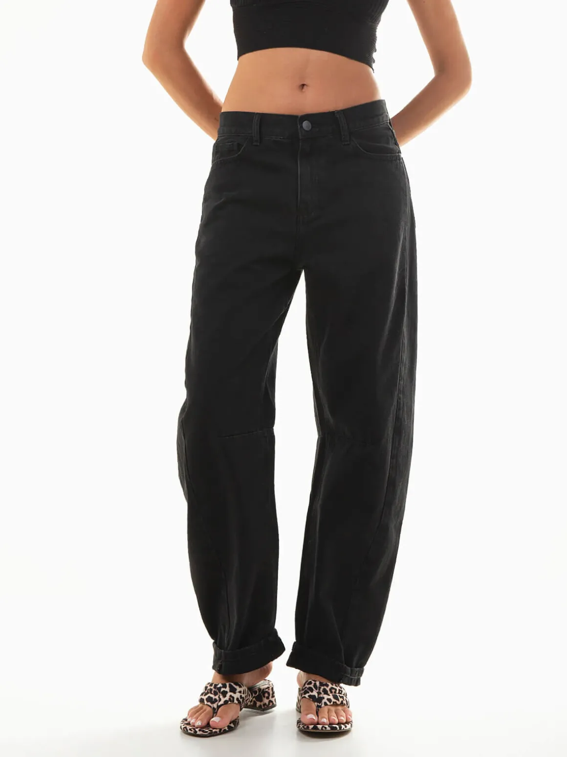 Calças ganga balloon pretas