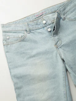 Calças ganga flare cintura baixa