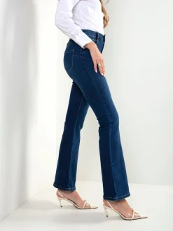 Calças ganga flare efeito push-up