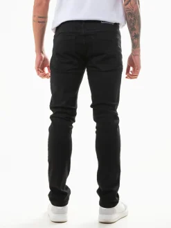 Calças ganga pretas regular fit