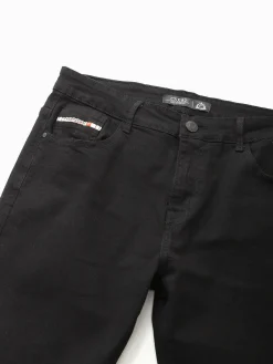 Calças ganga pretas regular fit