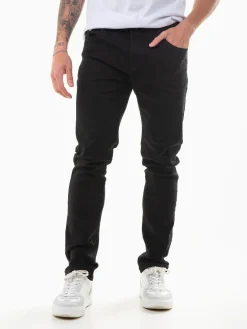 Calças ganga pretas regular fit