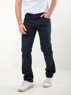 Calças ganga regular fit azul escuro