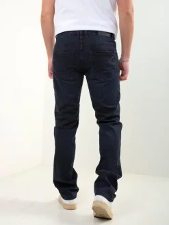 Calças ganga regular fit azul escuro