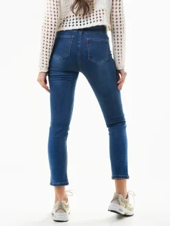 Calças ganga skinny fit azul escuro